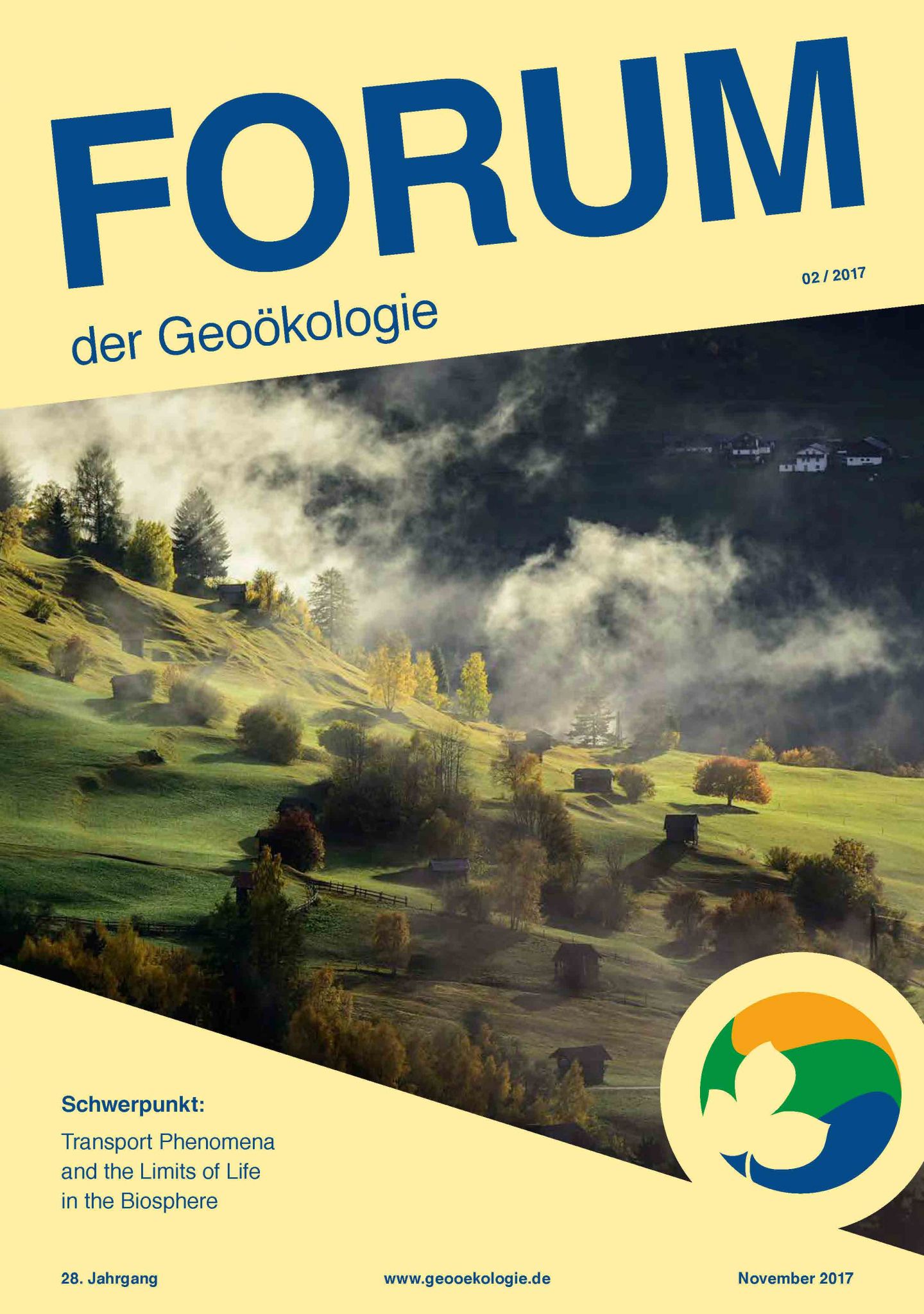 Deckblatt Forum der Geoökologie, Ausgabe 2017/2